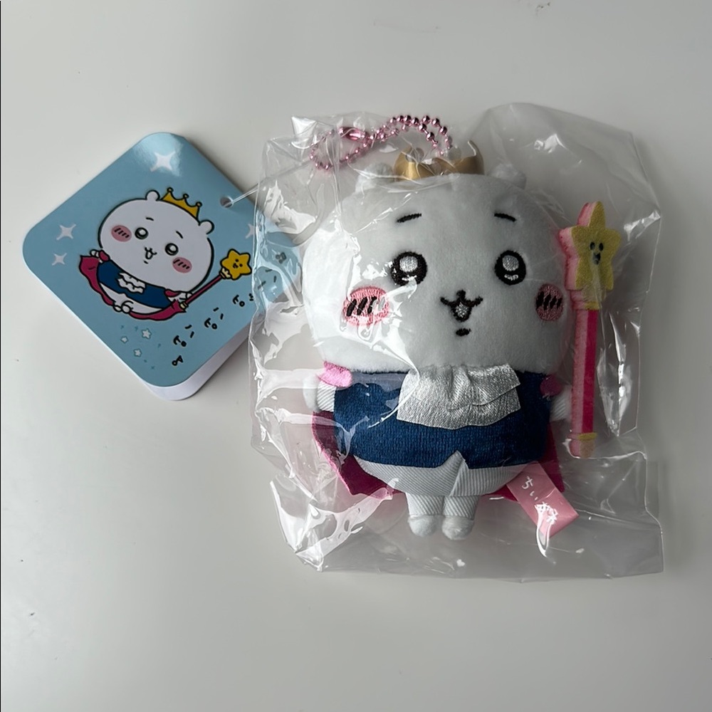 Chiikawa Plush Toy with Crown and Wand